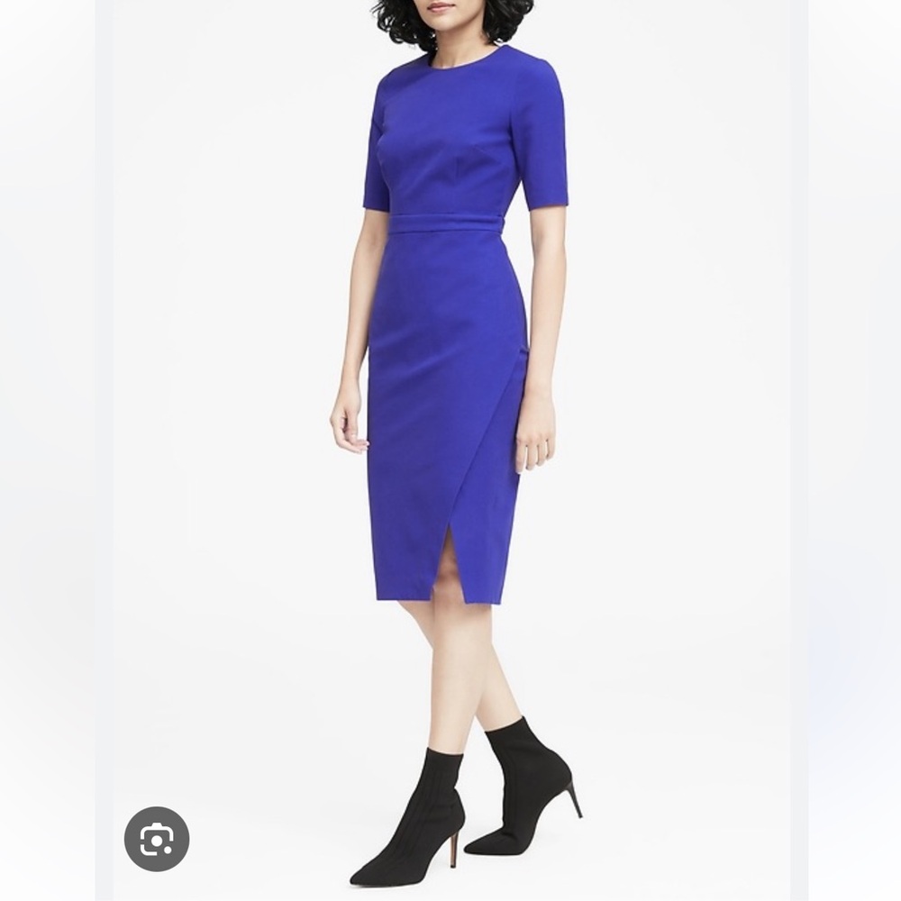 Banana Republic Bi-Stretch Short Sleeve Sheath Dress